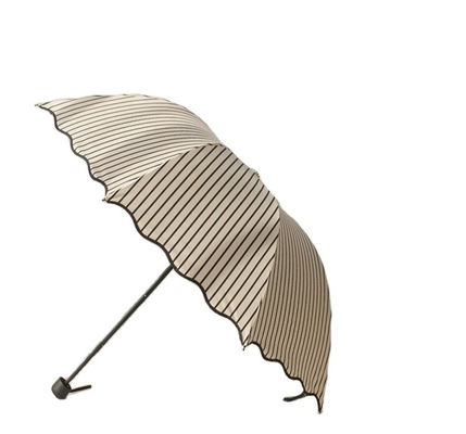 Ευέλικτη αλυσίδα εφοδιασμού Αδιάβροχο UV Block 3Fold Compact Umbrella Προσαρμοσμένο λογότυπο Τυπωμένο