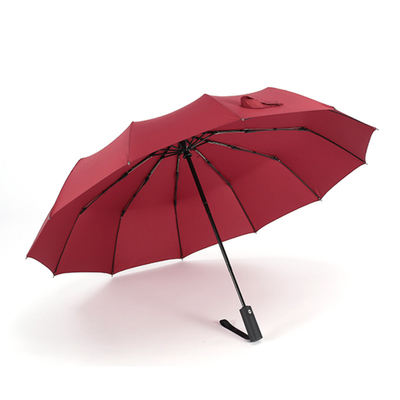 190T Pongee ύφασμα 12k Strong Frame Windproof Ομπρέλα Επιχειρήσεων με προσαρμοσμένο λογότυπο
